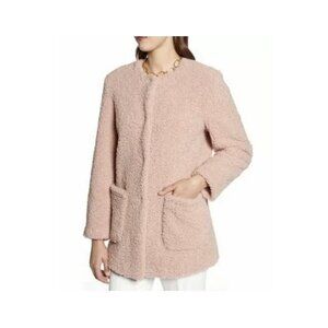 Halogen Faux Shearling Coat - Blush - XL